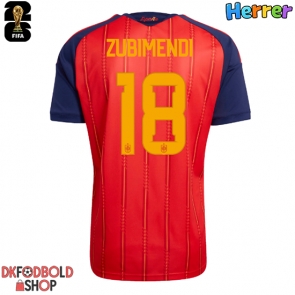 Spanien Martin Zubimendi #18 Hjemmebanetrøje VM 2026 Kort ærmer